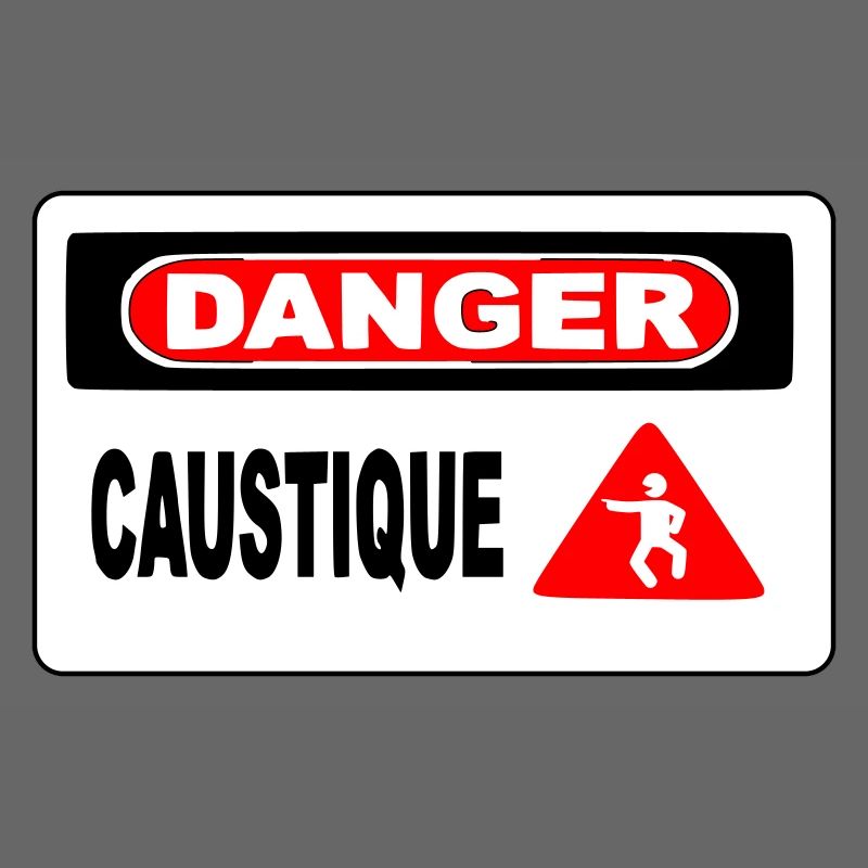 Panneau Danger Caustique