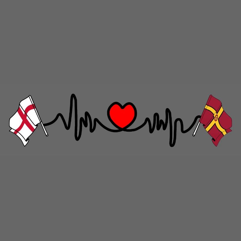 Drapeau du Northamptonshire avec drapeau anglais