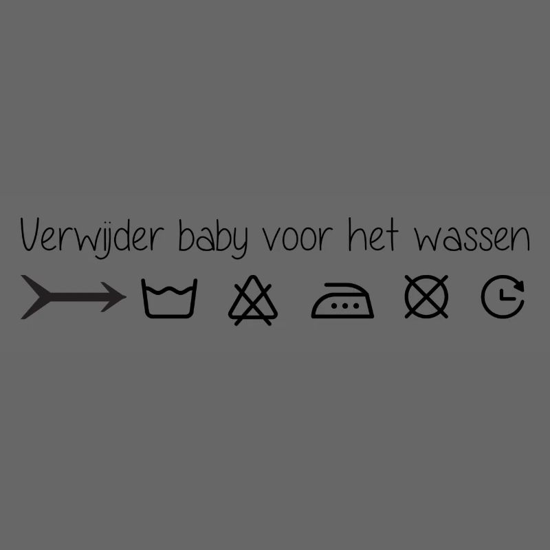 Remove infant before washing