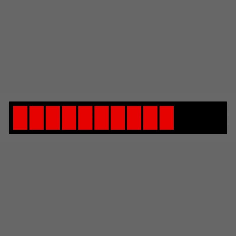 Rectangle loading bar Black Red (75%)