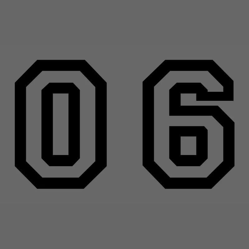 number - 06 - zero six