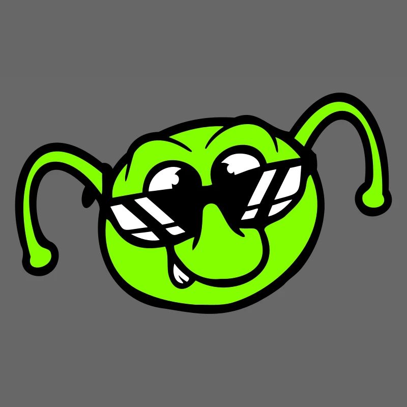 Raupe Sonnenbrille Cool Lächeln Frech Spaß Comic