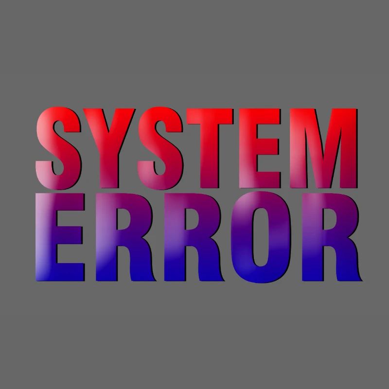 System Error Gradient Typo