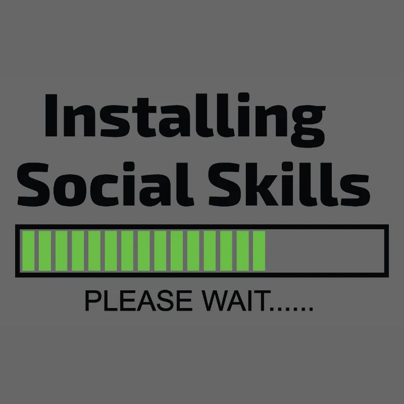 Computer installiert Social Skills Programmierer