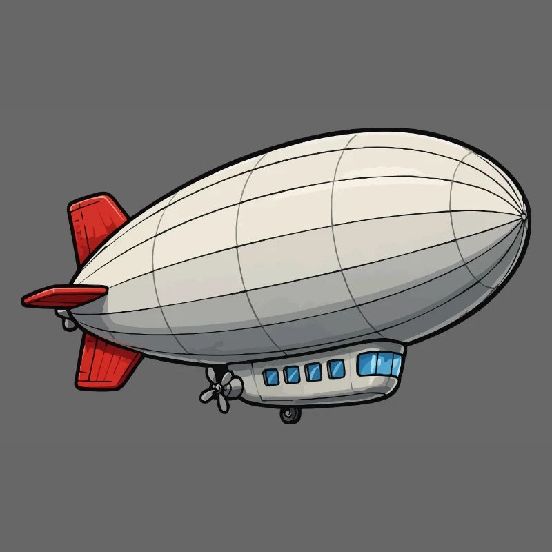 Zeppelin de dessins animés de dirigeables