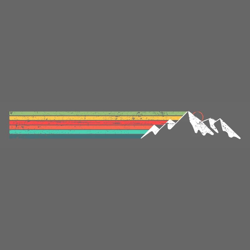 Mountain Ridge Rainbow Stripes