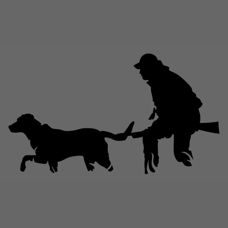 Jäger mit Hund