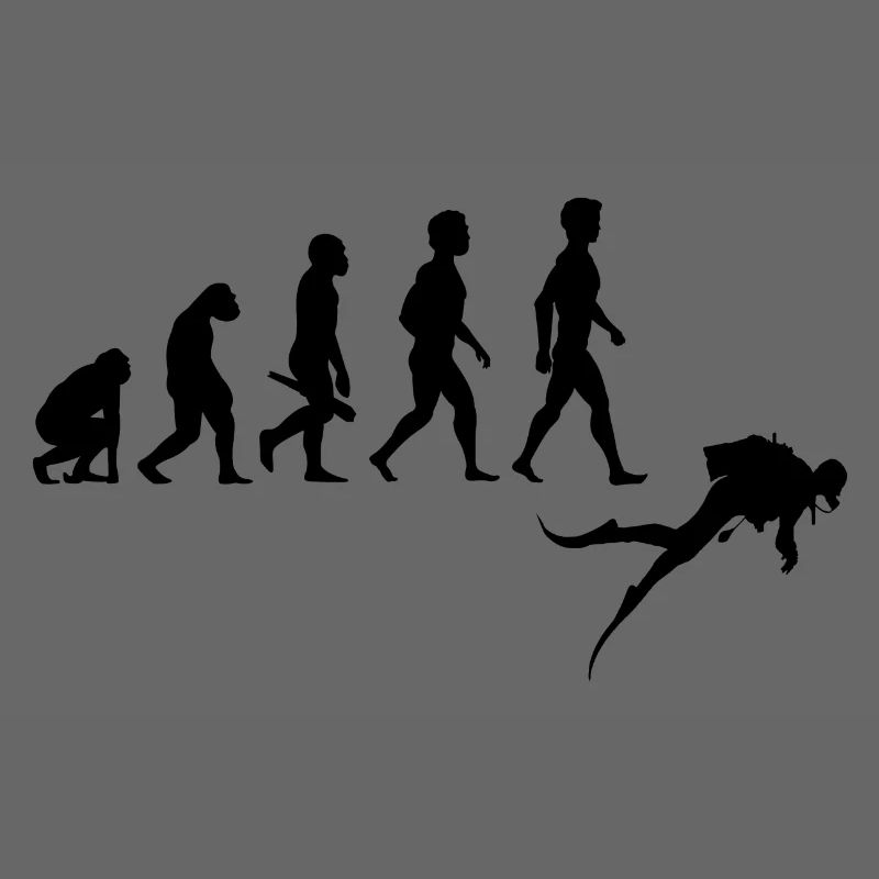 Diver diving diver diving underwater evolution