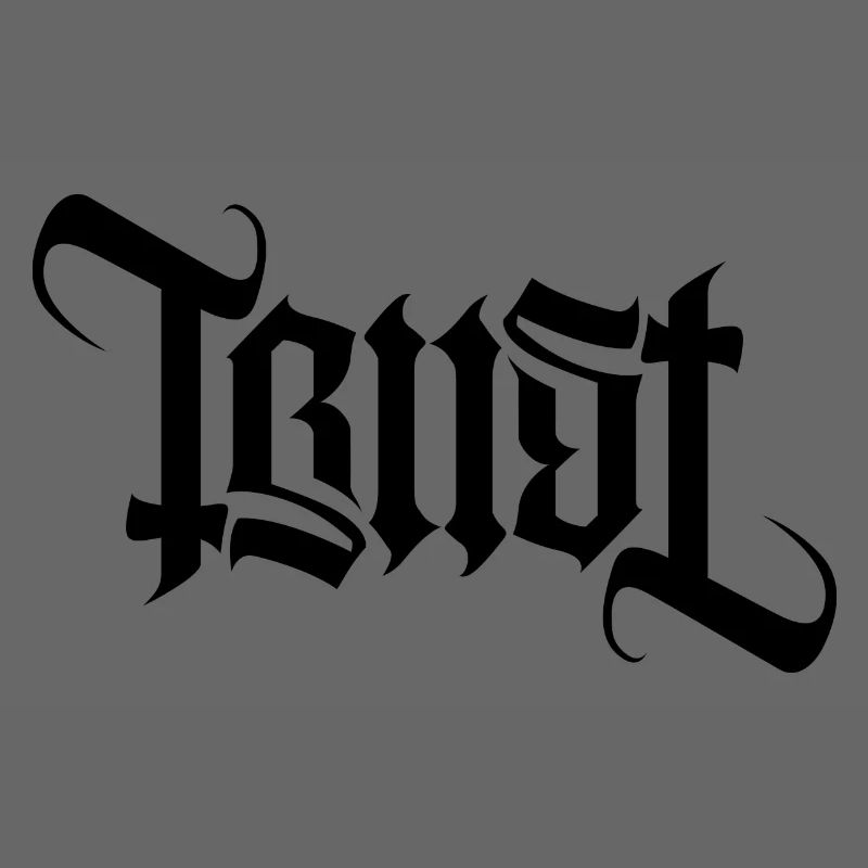 TRUST AMBIGRAM gothic