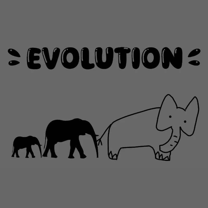 Die Evolution der Elefanten – Lustige Stadien der Evolution.