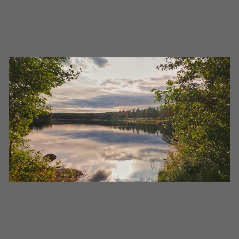 Reflection on the lakeshore: evening rest