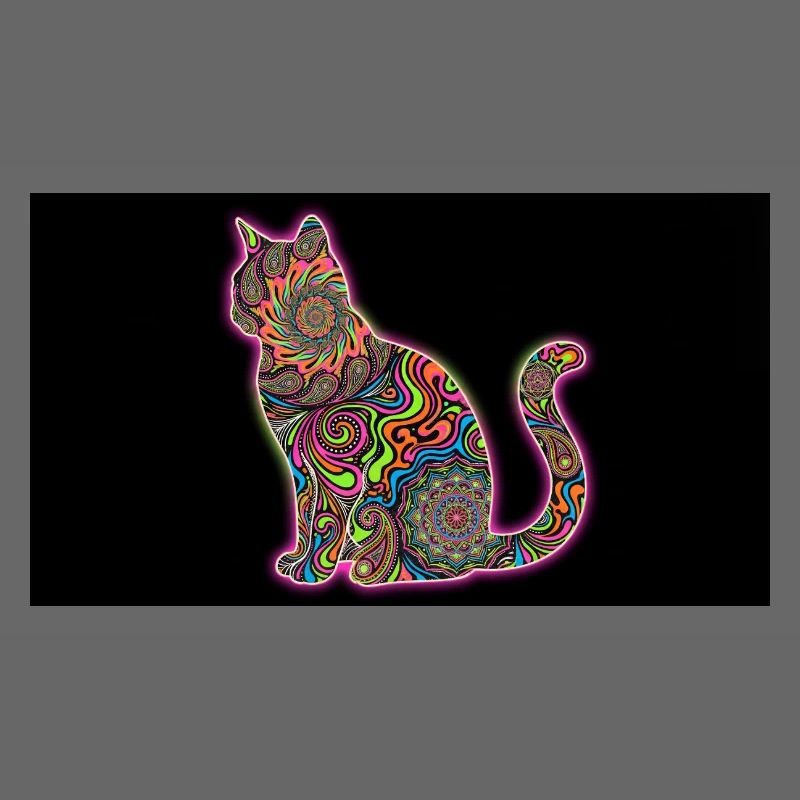 Psychedelic Cat Patterns