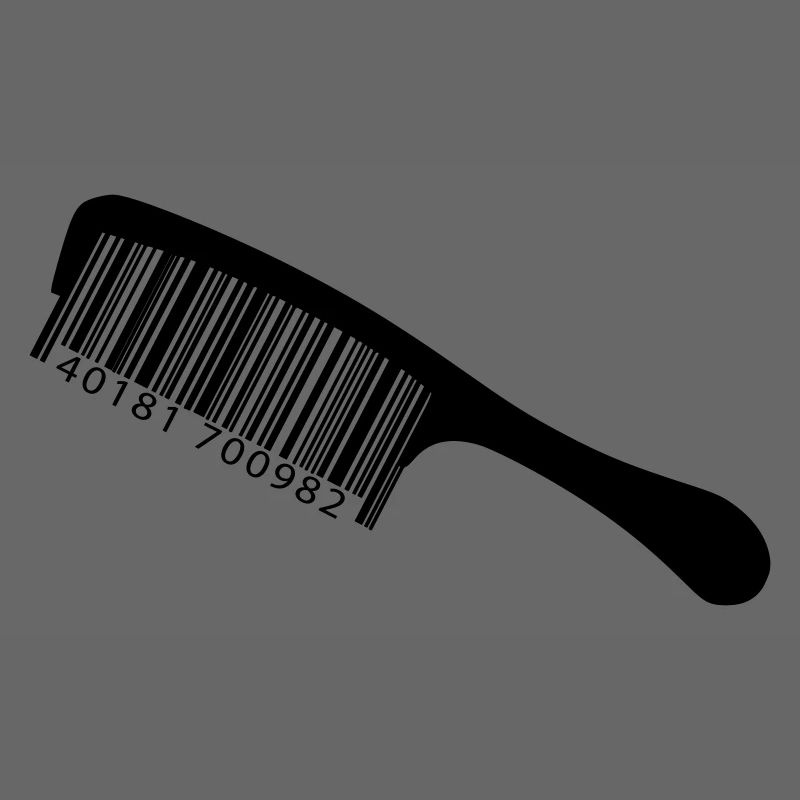 Illustration peigne avec code-barre