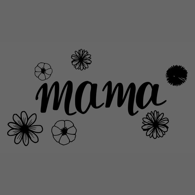 Maman dans le champ de fleurs