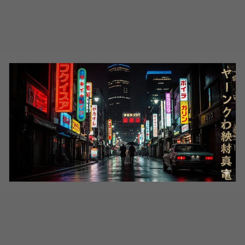 Nachtleben Tokios Neon-Straße
