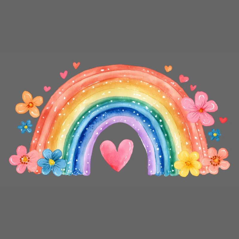 Regenbogen Einschulung – Süßes Mädchen Design