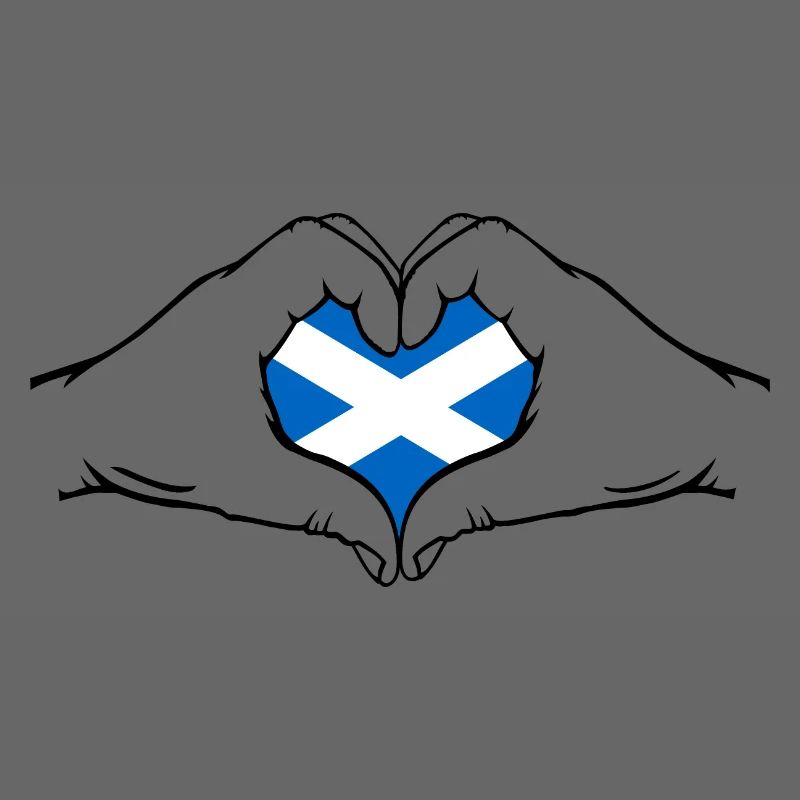 Drapeau de l’Écosse en forme de coeur