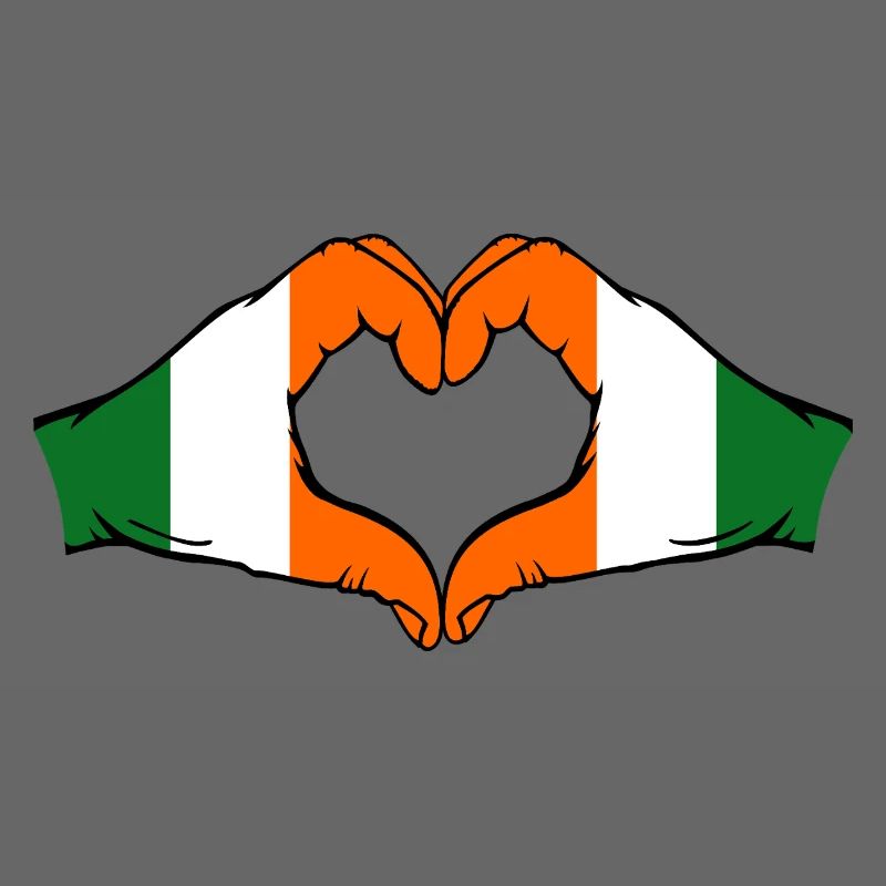 Cœur du drapeau de la Côte d’Ivoire d’Irlande