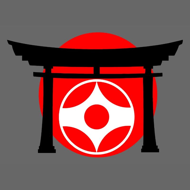 Kyokushin-Kanku-Zeichen in Torii