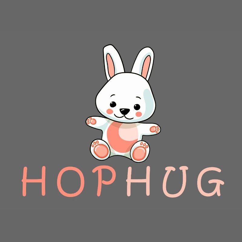 Conception de t-shirt imprimé de main de lapin mignon