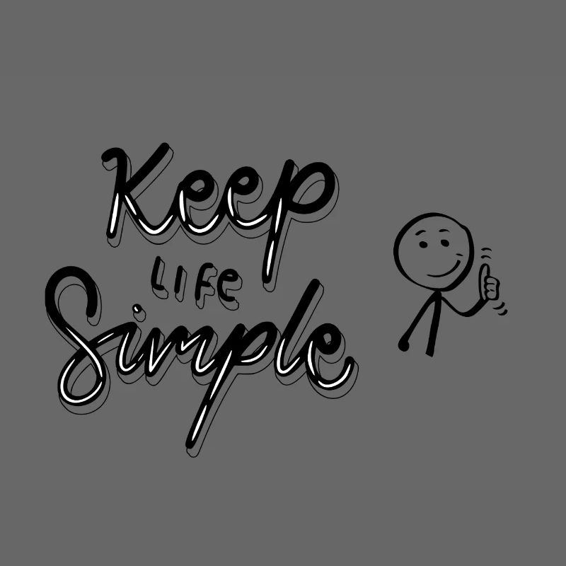 Keep Life Simple – Cheerful Cartoon Design