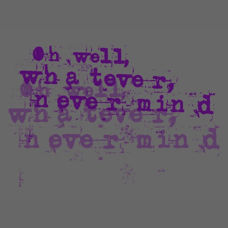 Explosion typographique grunge violette - laisse tomber