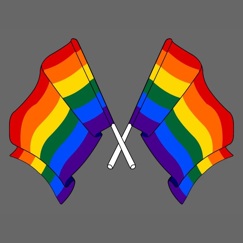 Zwei Regenbogenfahnen