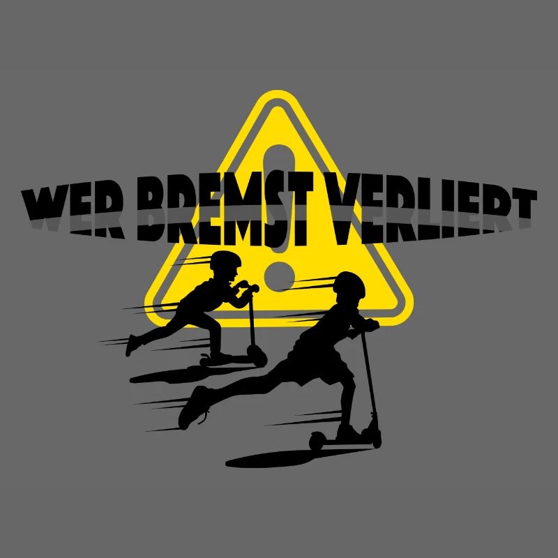 Tretroller, wer bremst verliert