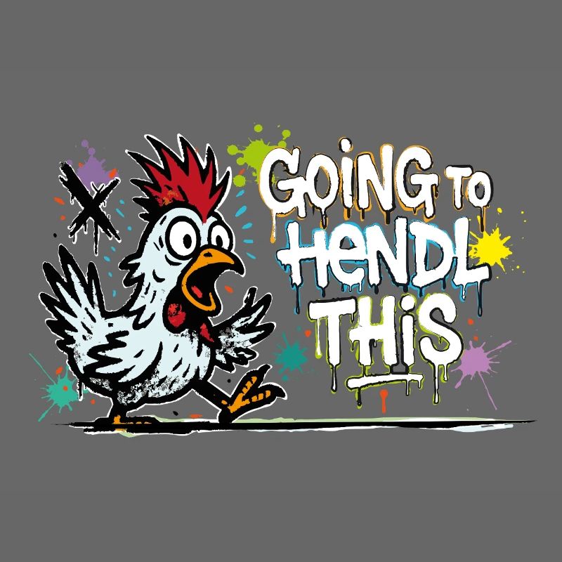 Going to Hendl This Graffiti Denglisch Spruch