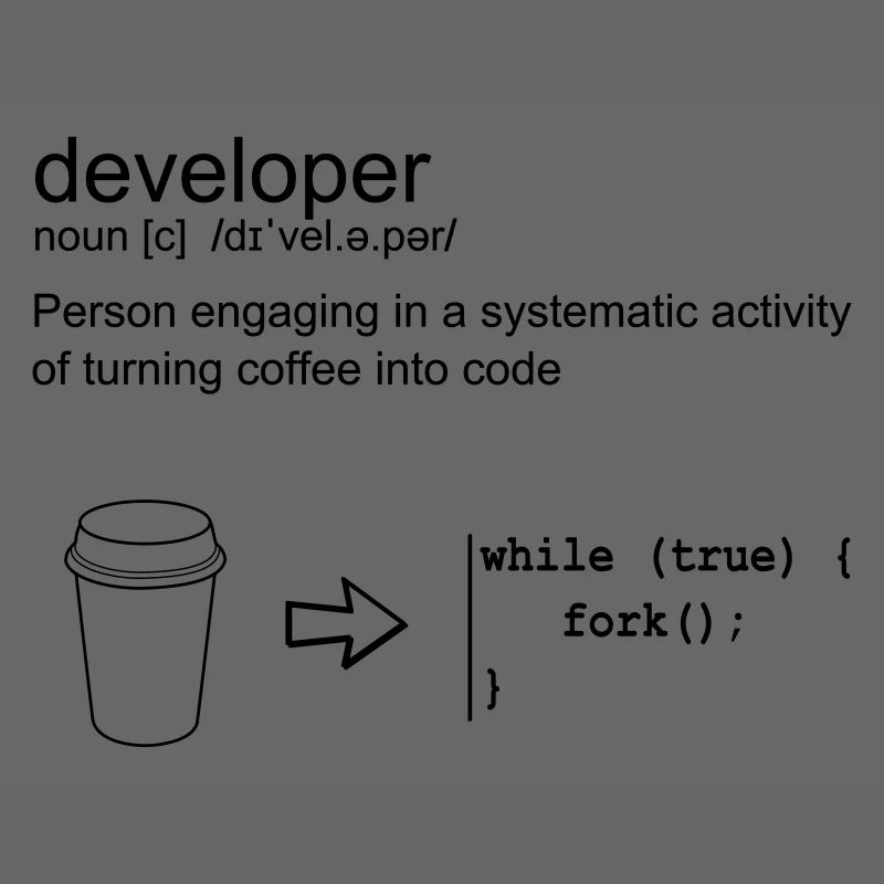 Developer & coffee