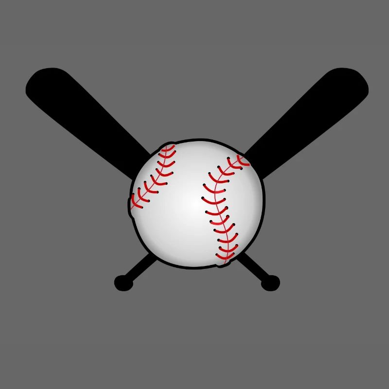 Baseball avec batte de baseball sur croix