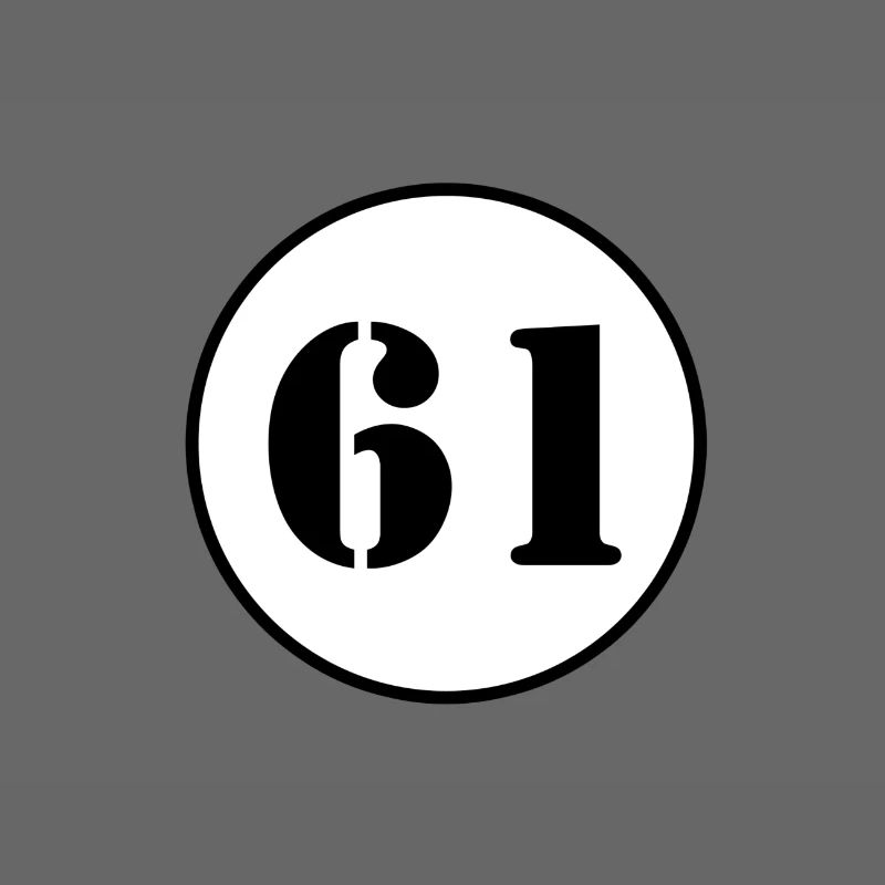 NUMMER 61 Einundsechzig Geburtstag Geschenk