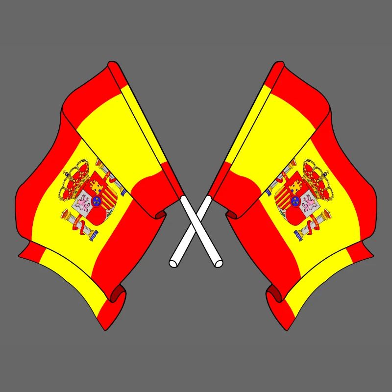 Zwei Flaggen Spanien