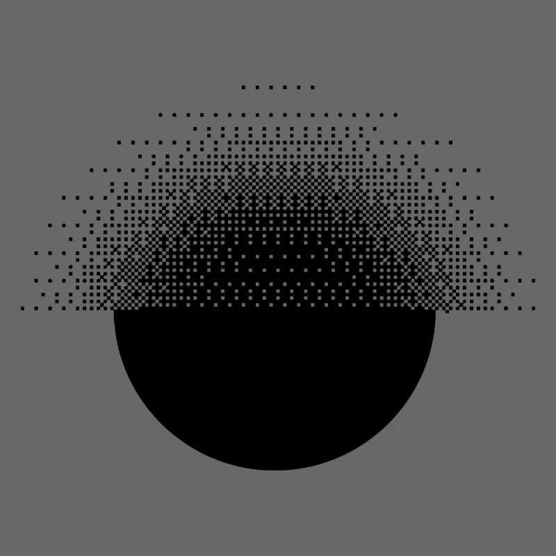 Bitmap-Design von geometrischem und pixeligem Sunburst