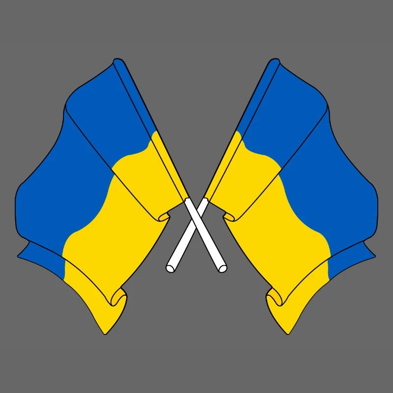 Two flags Ukraine