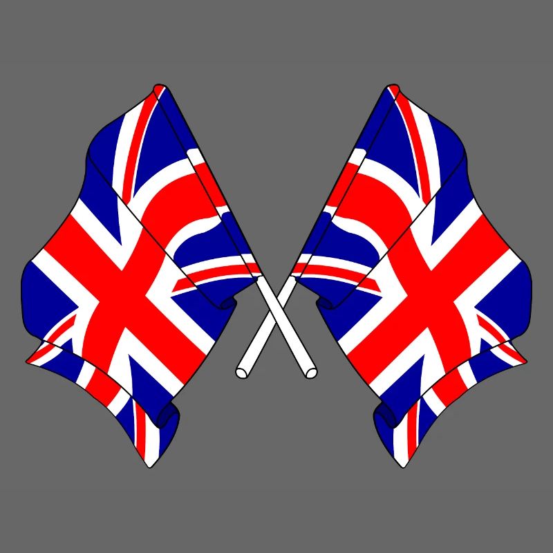 Zwei Flaggen Großbritannien