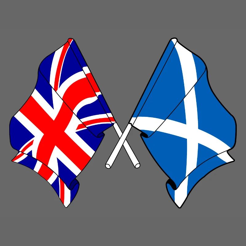 Drapeau de l’Angleterre et drapeau de l’Écosse