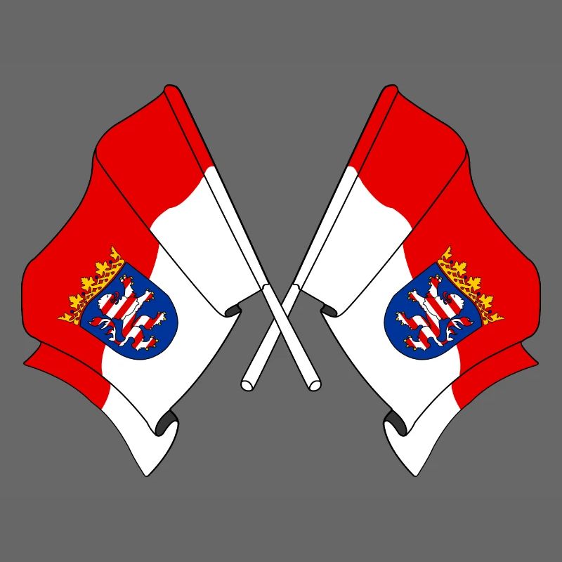 Drapeaux traversés Hesse