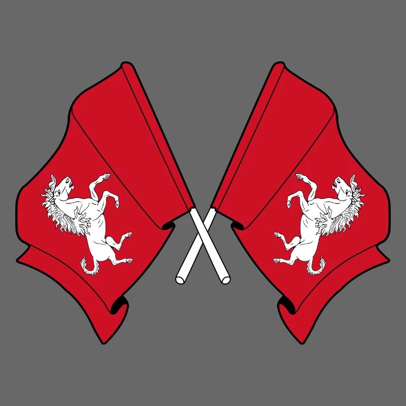 Deux drapeaux croisés Kent