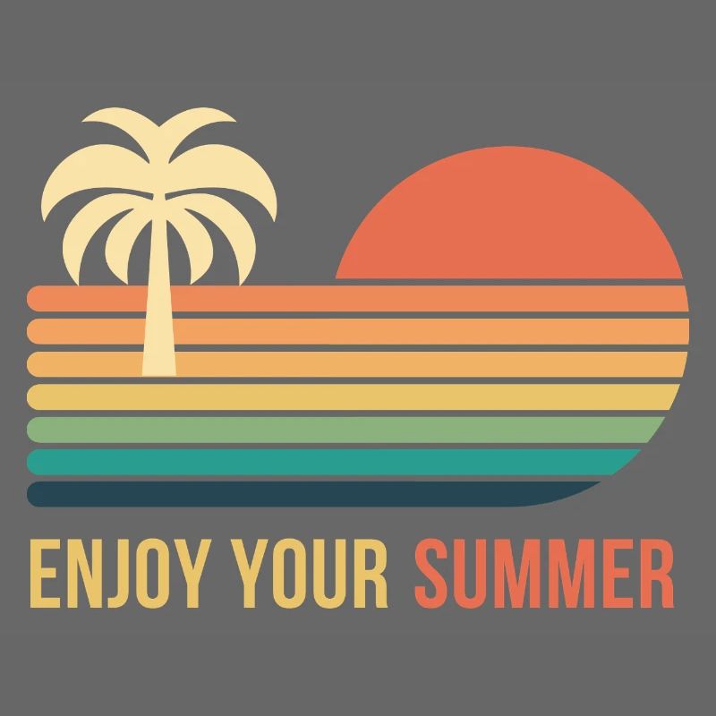 Sunset Retro Palme