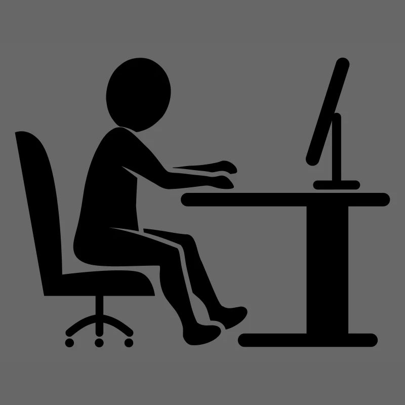 Travail de bureau Icon / noir et blanc