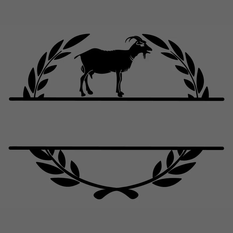 Goat cheese monogram laurel wreath