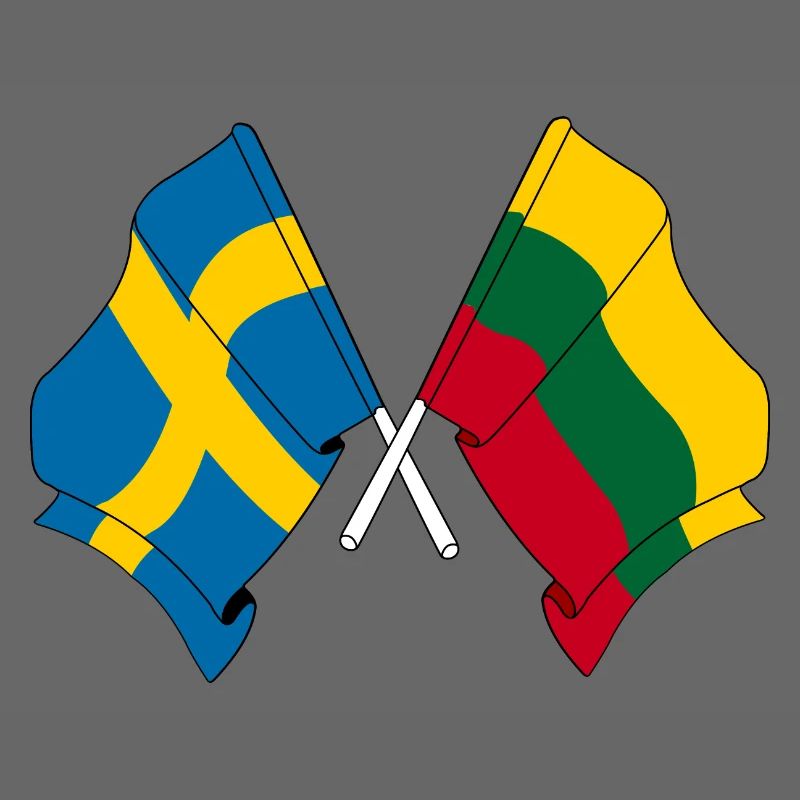 Drapeau Suède, drapeau Lituanie