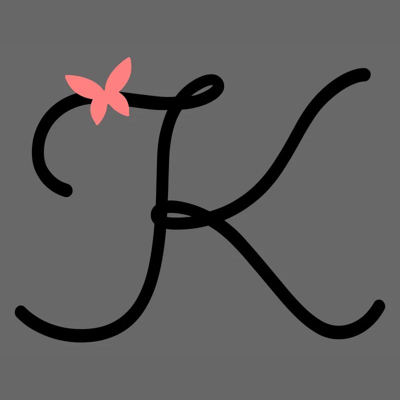 Buchstabe K Schmetterlingsbuchstabe
