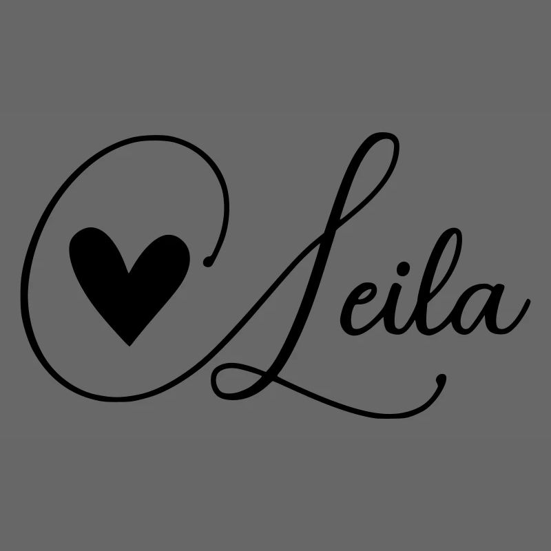 Leila Name mit Herz