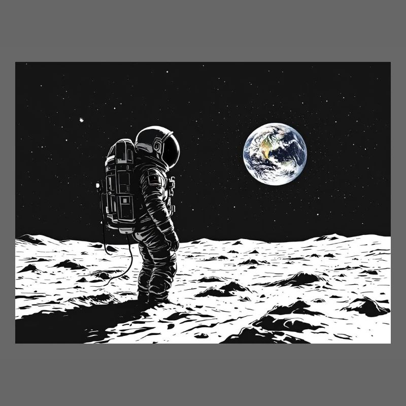 Astronaut looking back