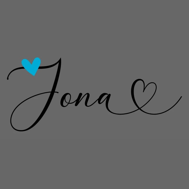 Jona Name First name Calligraphy Heart