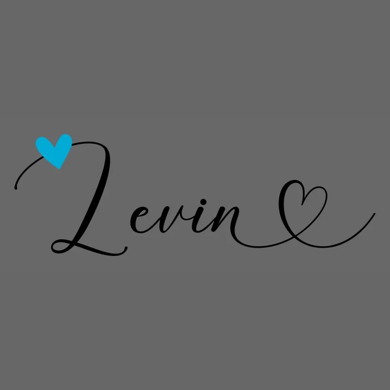 Levin Last name First name Calligraphy heart