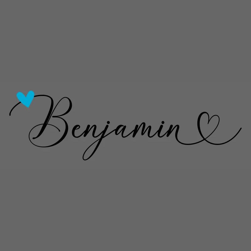 Benjamin Last name First name Calligraphy heart