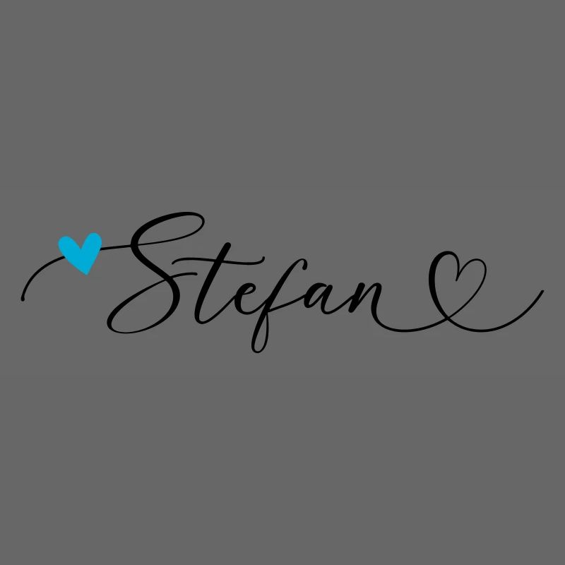 Stefan Surname First name Calligraphy Heart